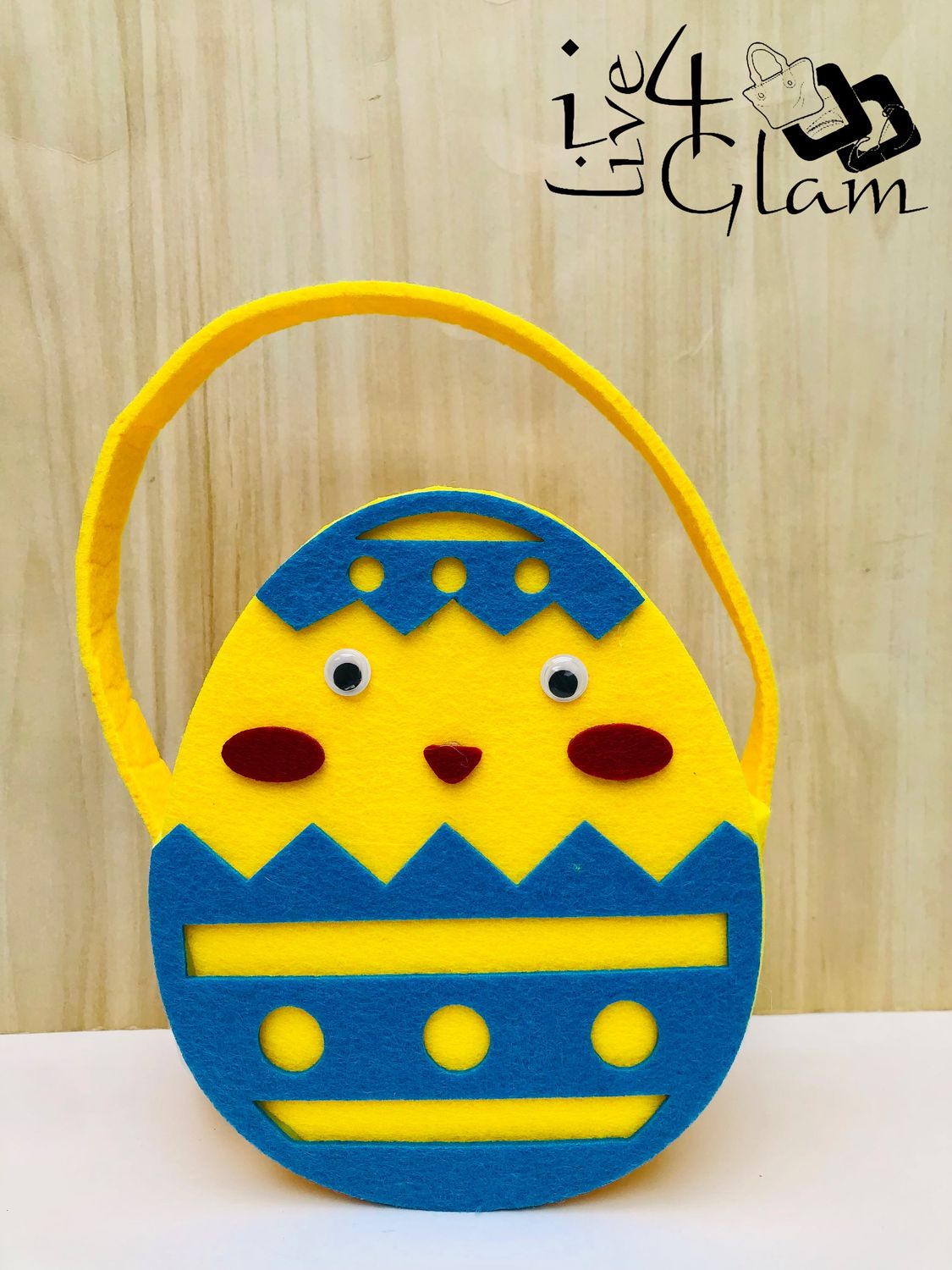 Egg Shaped Easter Basket Blue