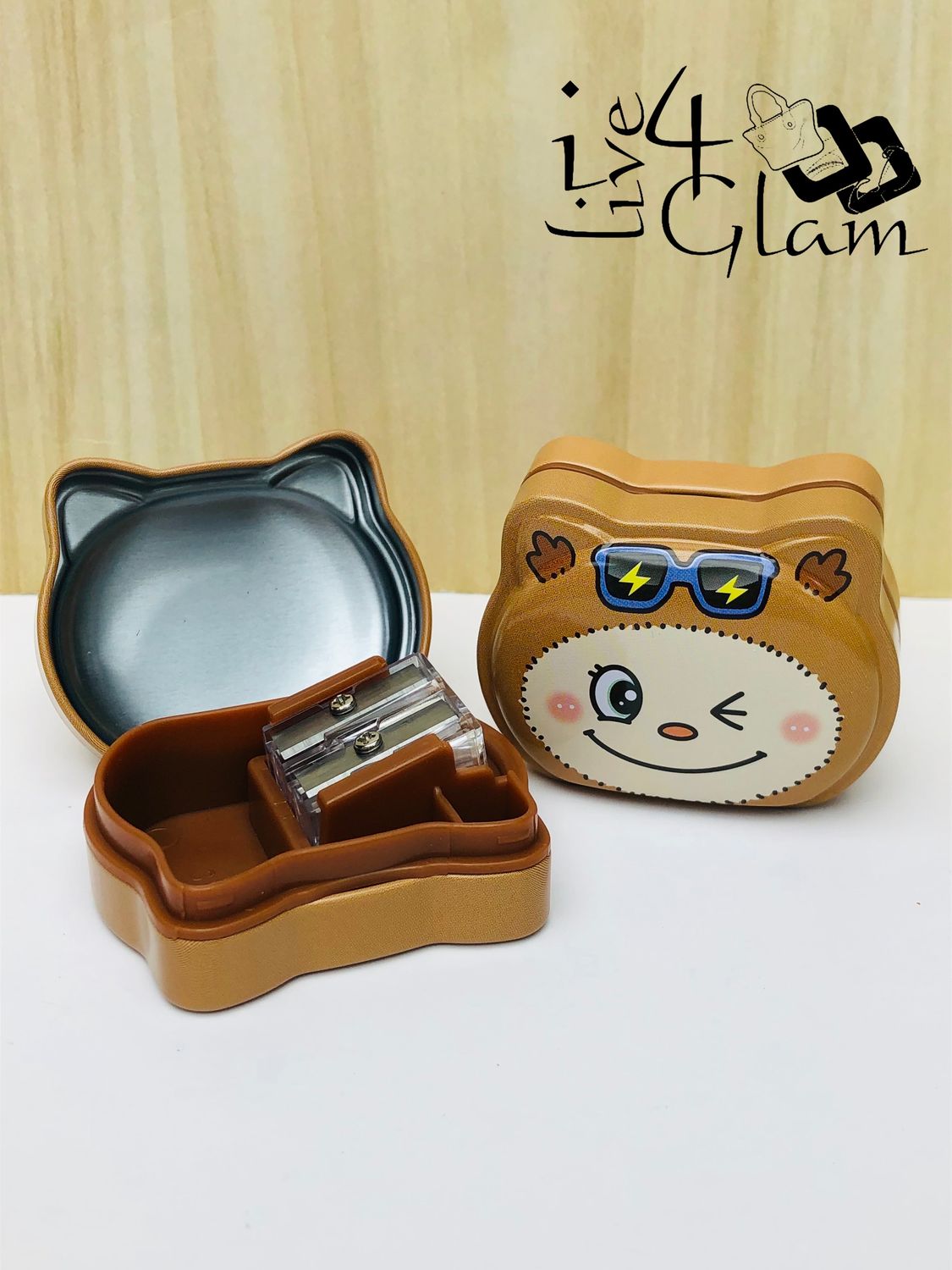 Dual Enclosed Sharpener Brown Labubu