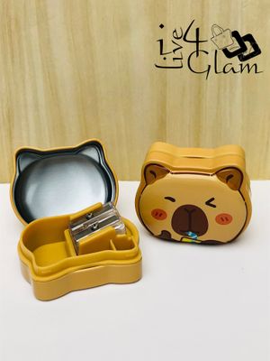 Dual Enclosed Sharpener Brown Capybara