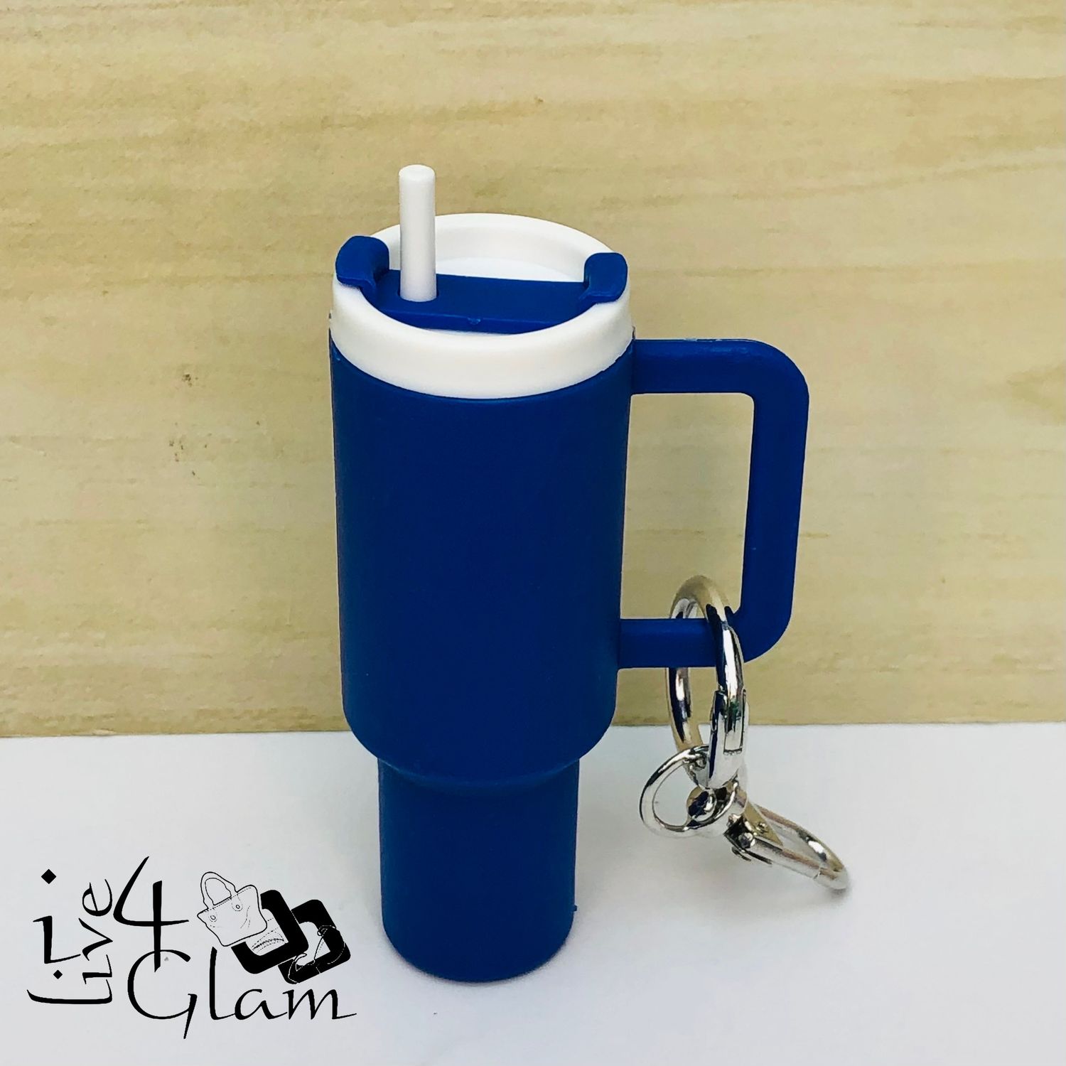 Mini Tumbler Keychain, Color: Navy Blue
