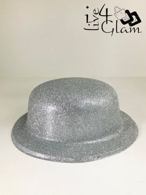 Silver Glitter Fedora