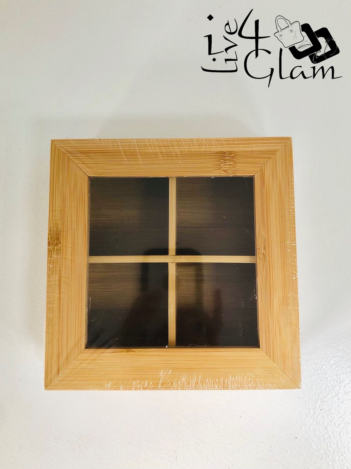 Four Compartment Wooden Tea Box