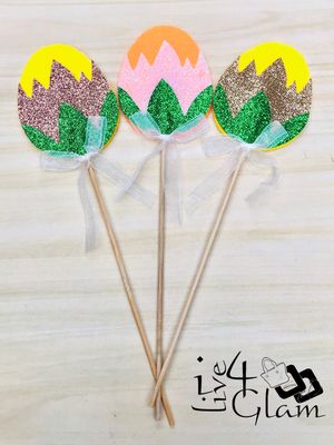 Easter Triple Glitter Egg Decoration