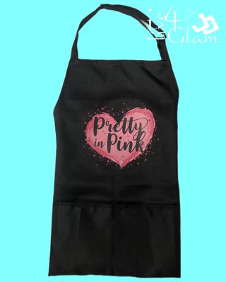 Black Waterproof Two Pocket Apron Pretty in Pink