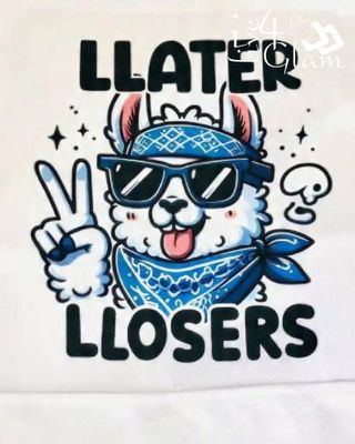Kid's White Two Pocket Apron Llater Llosers