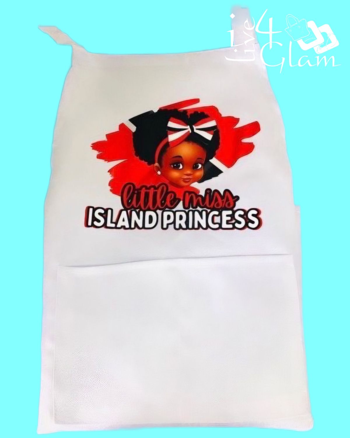 Kid's White Two Pocket Apron Island Princess