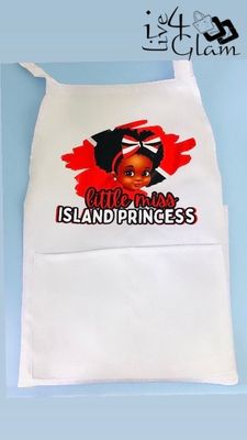 Kid's White Two Pocket Apron Island Princess