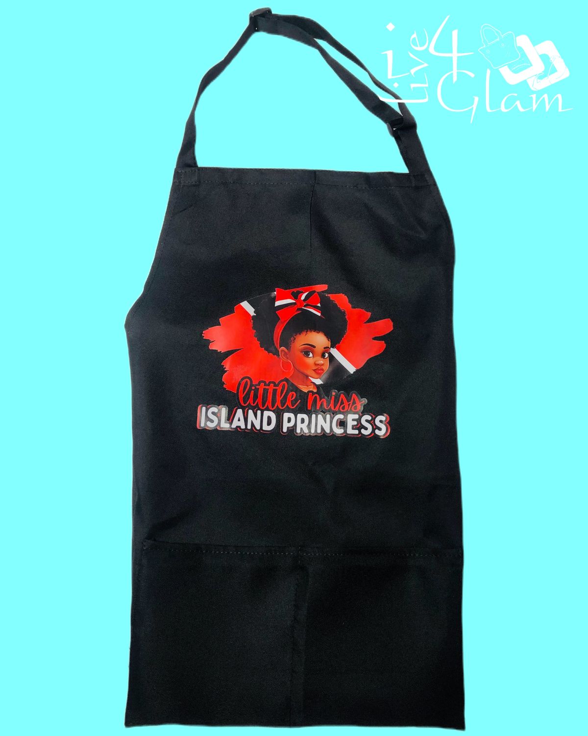 Black Waterproof Two Pocket Apron Trinidad and Tobago Island Princess