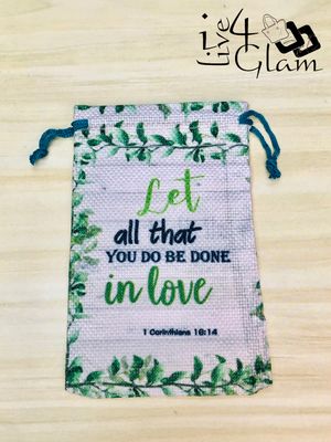 Religious Burlap Bag