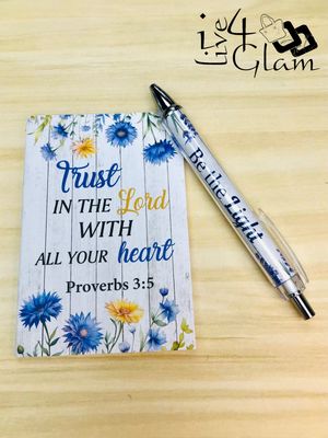 Inspirational Bible Notebook &amp; Pen Set Style 2