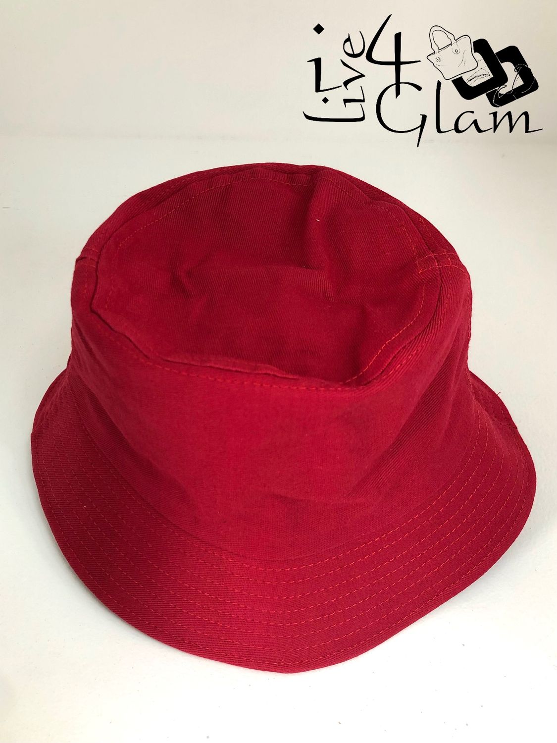 Plain Bucket Hat, Color: Burgundy