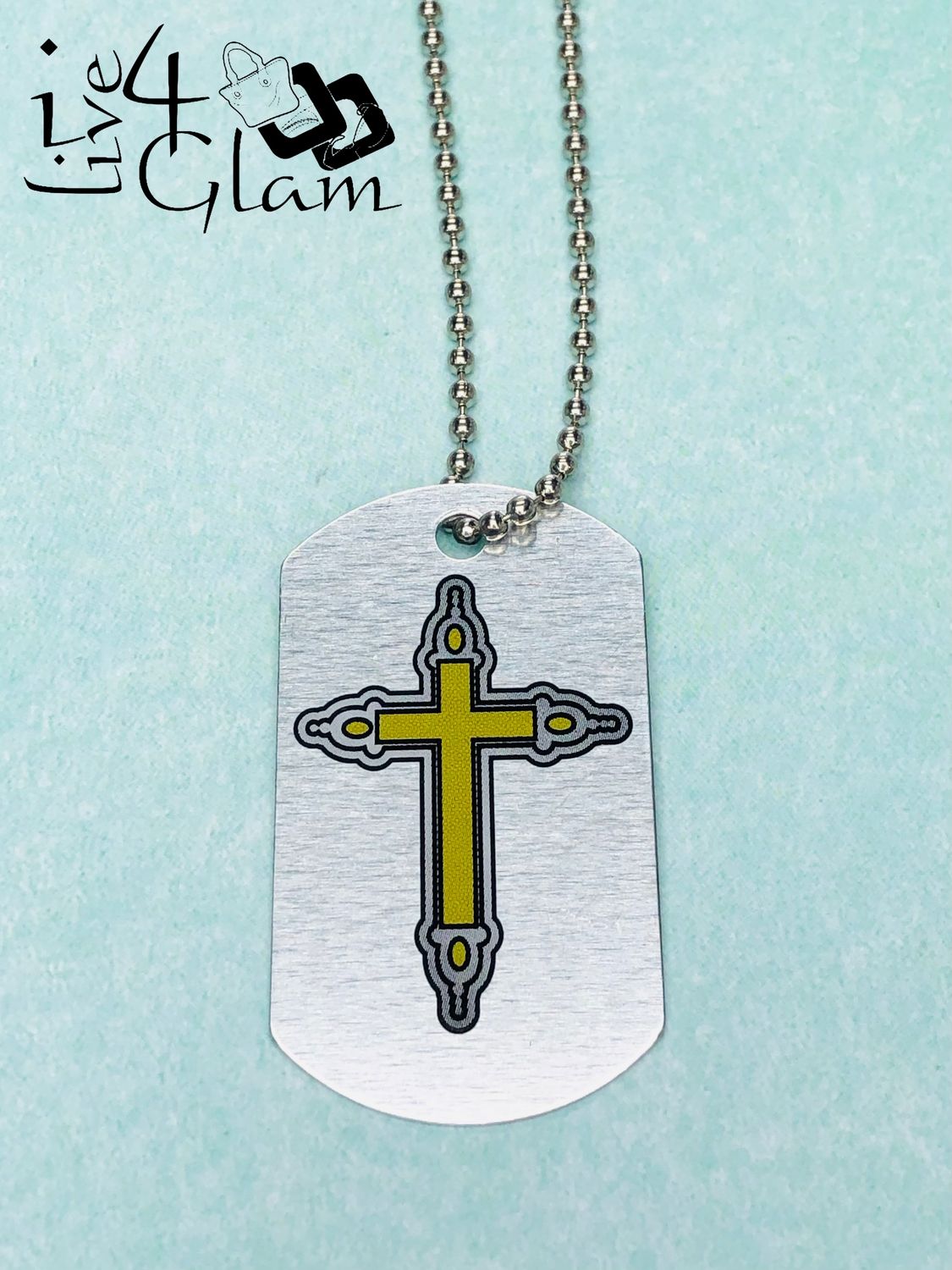 Fashion Dog Tag Pendant and Chain Mark 12:30