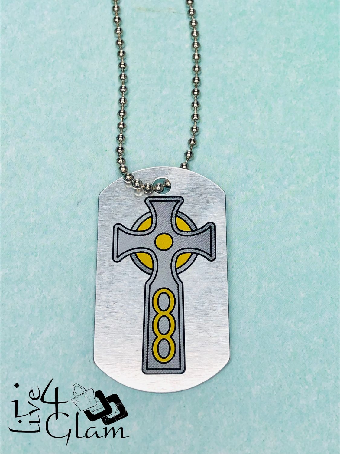 Fashion Dog Tag Pendant and Chain Psalm 119:105