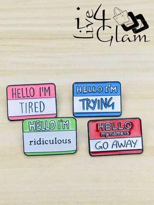Enamel Pin Hello I'm