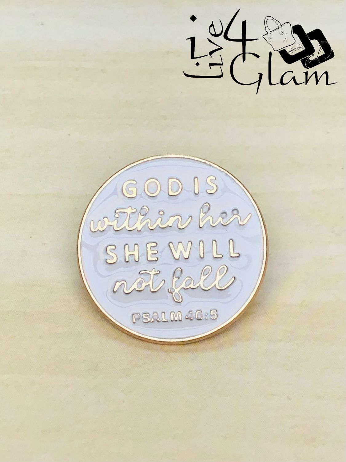 Enamel Pin God is Within Her