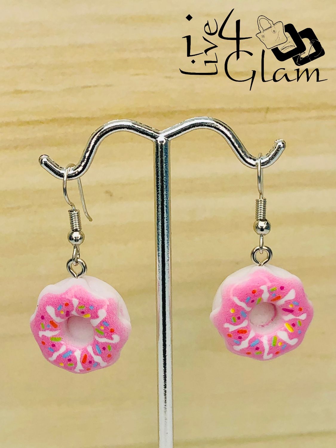 Fashion Hanging Earring Purple Donut