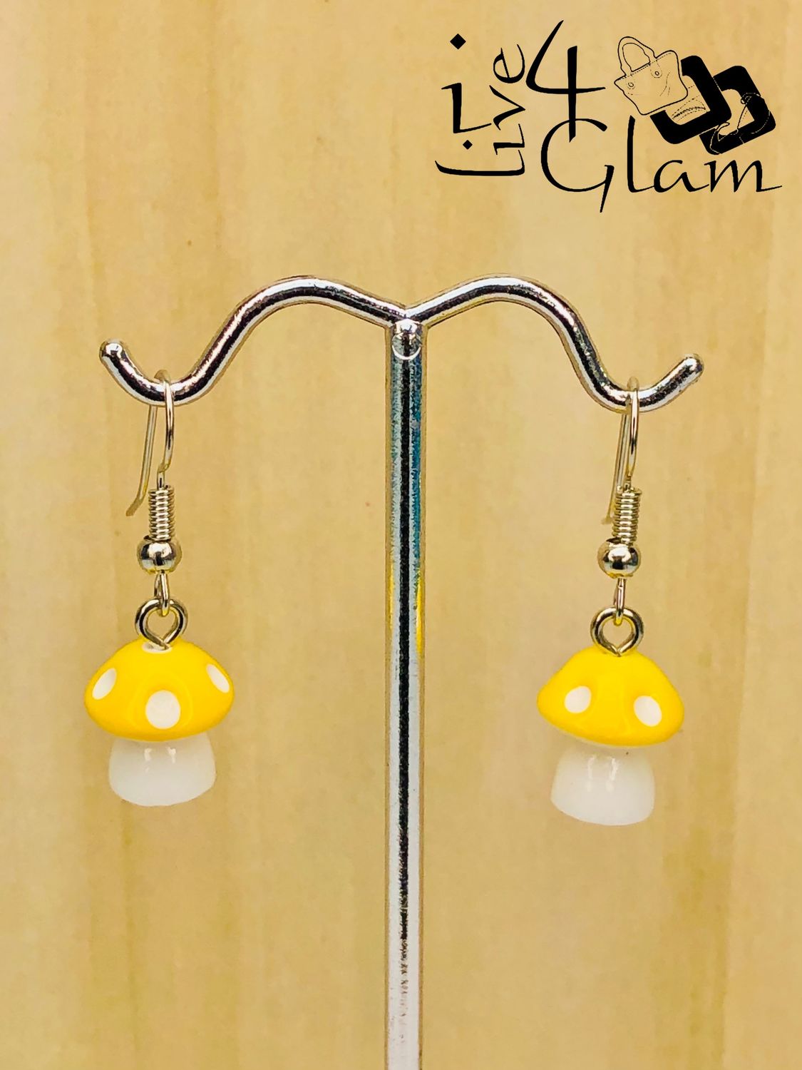 Fashion Hanging Earring Yellow Mushroom