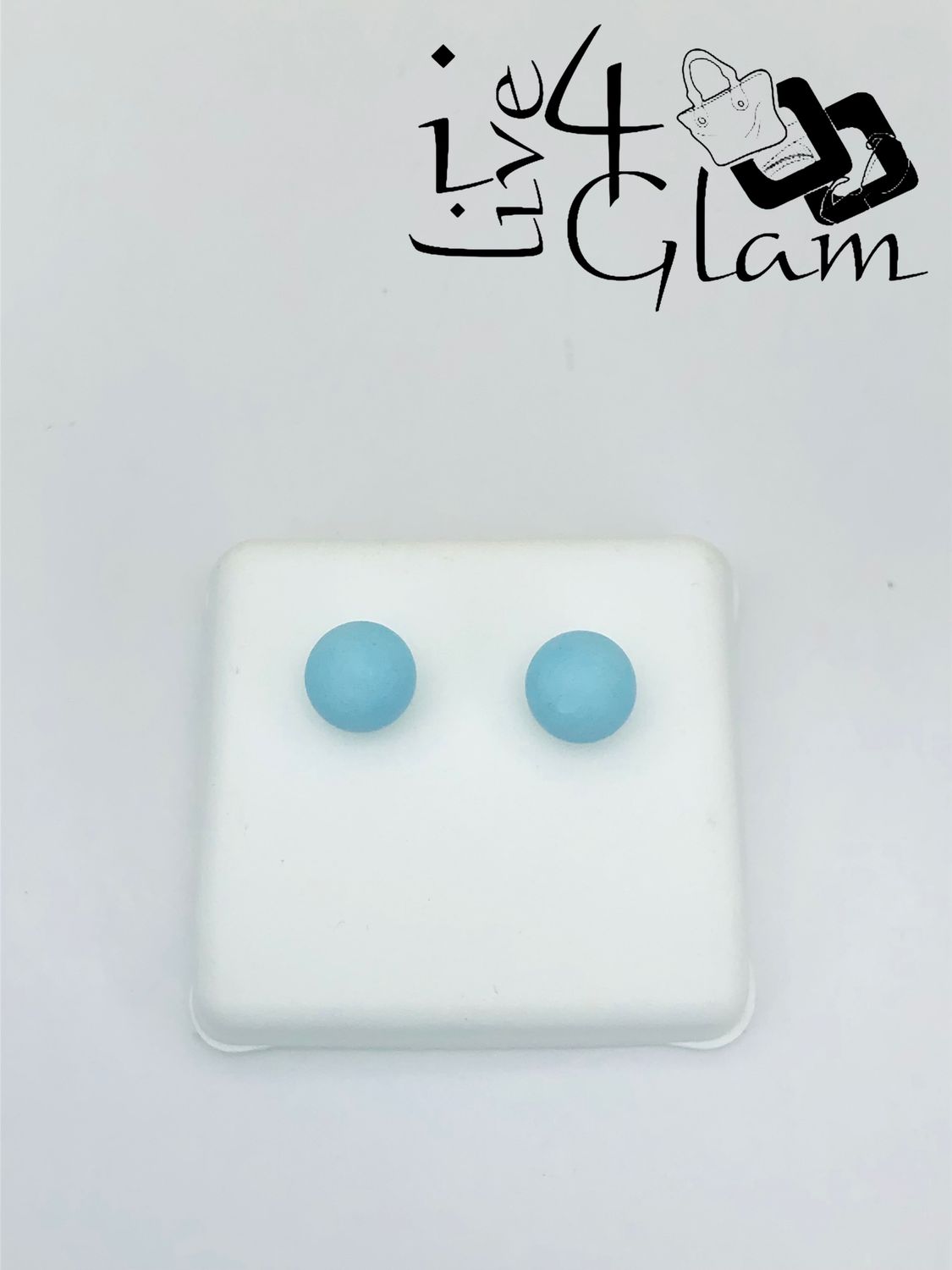 Fashion Hanging Earring Blue Round Stud
