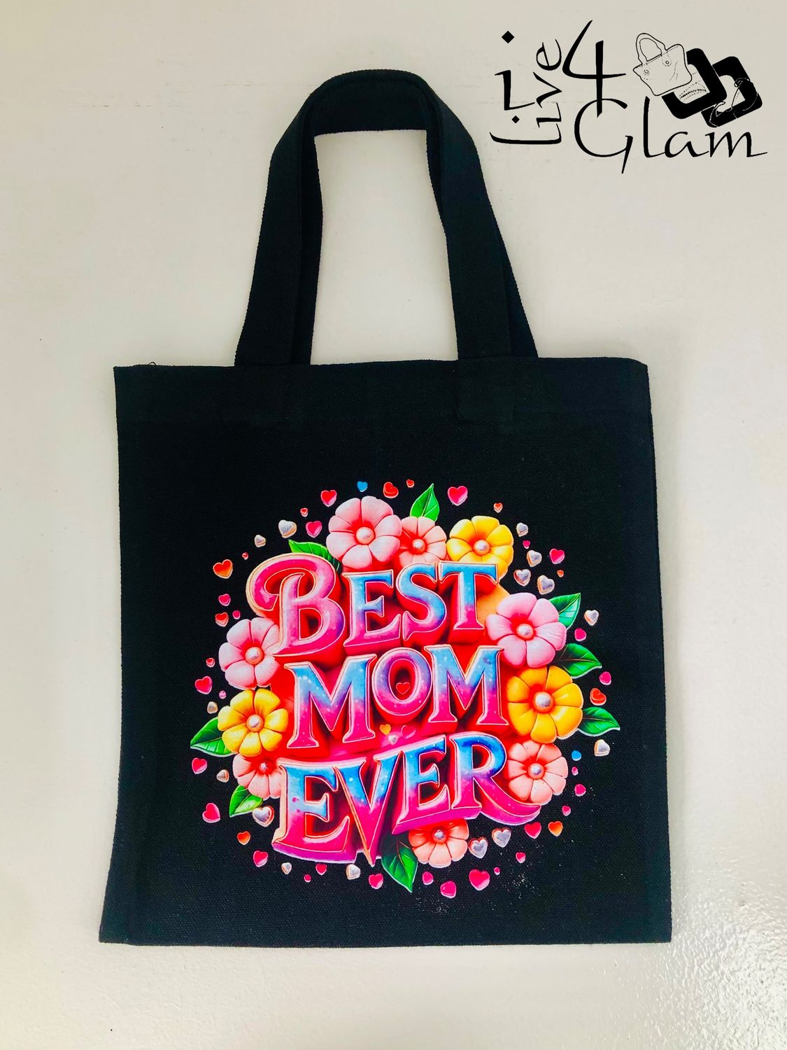Black Mini Tote Bag Best Mom Ever