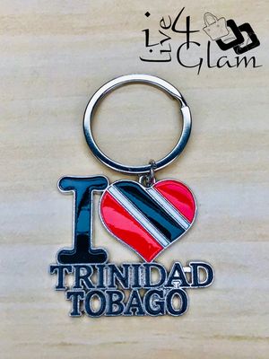 I Heart Trinidad and Tobago Keychain