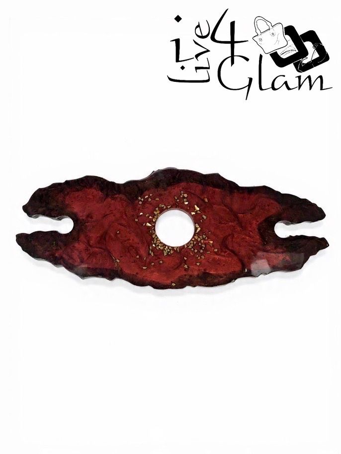 Hand Made Resin Wine Rack with Coasters