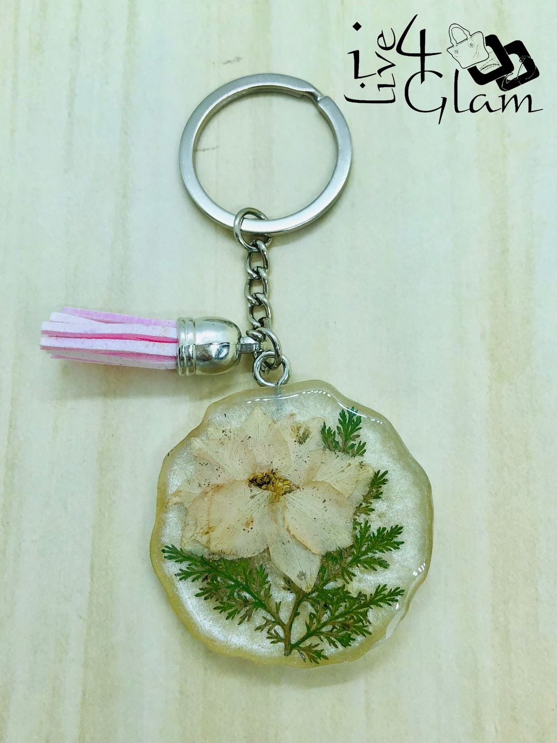 Hand Made Resin Flower Keychain Style 3