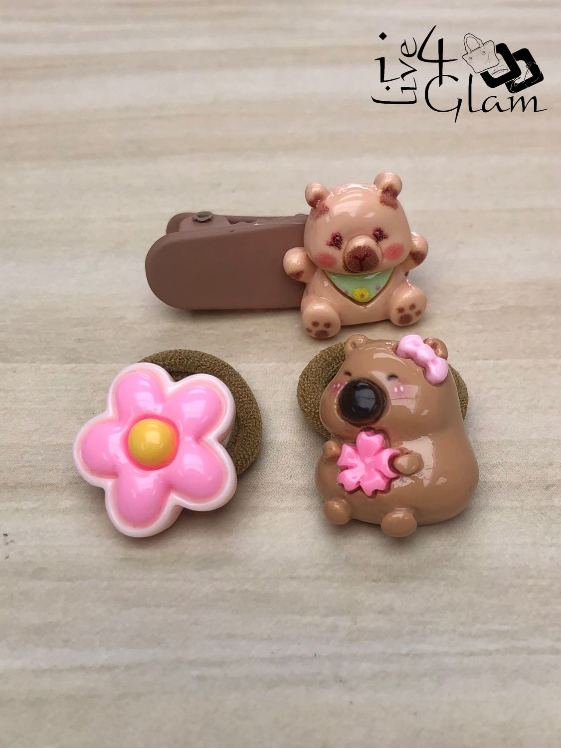 Capybara Assorted Scrunchie and Clip