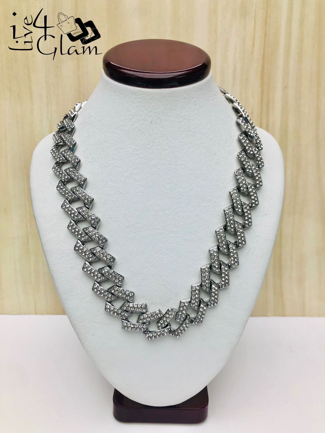 30" Silver Toned Alloy Fashion Iced Cz Chain 5mm