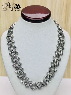 30" Silver Toned Alloy Fashion Iced Cz Chain 5mm