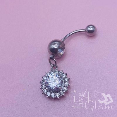 Belly Ring Silver Halo