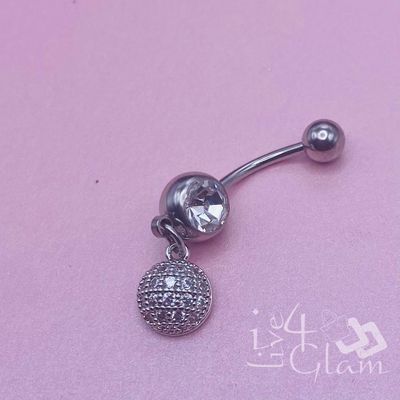 Belly Ring Silver XS CZ Circle