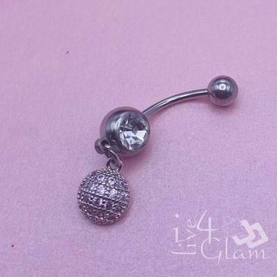 Belly Ring Silver XS CZ Circle