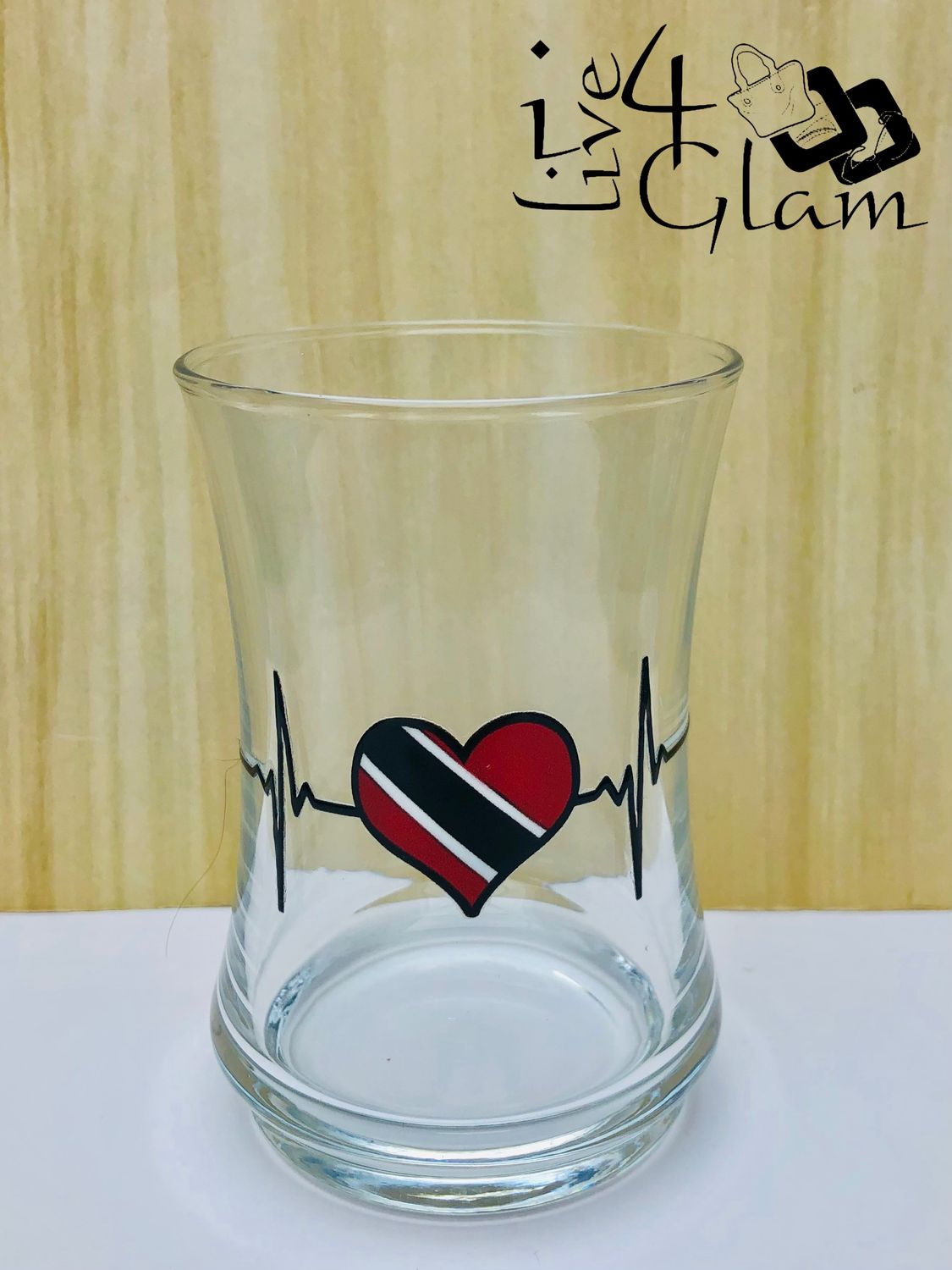 Trinidad and Tobago Heartbeat Souvenir Glass