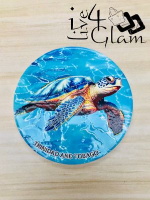 Trinidad and Tobago Sea Turtle Ceramic Coaster Style 1