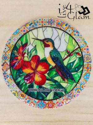 Trinidad and Tobago Hummingbird Ceramic Magnet Style 2