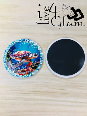 Trinidad and Tobago Sea Turtle Ceramic Magnet Style 1