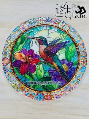 Trinidad and Tobago Hummingbird Ceramic Magnet Style 3