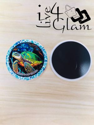 Trinidad and Tobago Sea Turtle Ceramic Magnet Style 3