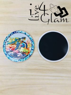 Trinidad and Tobago Sea Turtle Ceramic Magnet Style 4