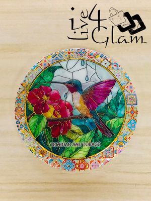 Trinidad and Tobago Hummingbird Ceramic Magnet Style 4