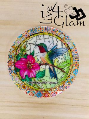 Trinidad and Tobago Hummingbird Ceramic Magnet Style 6