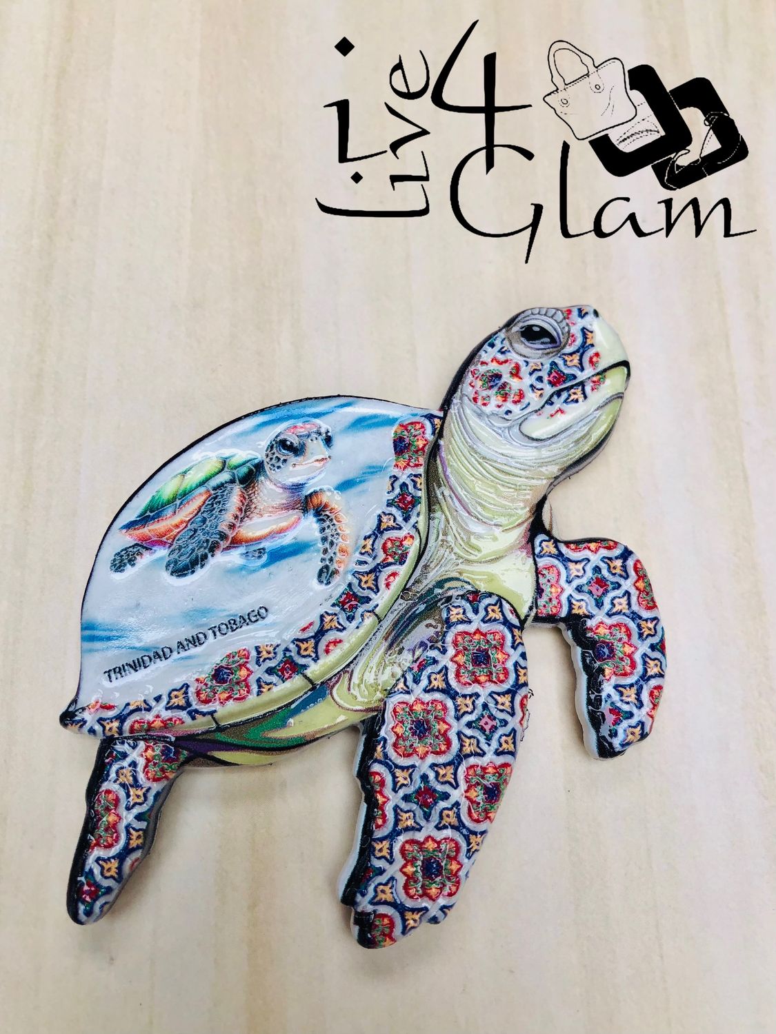 Trinidad and Tobago Sea Turtle Shaped Magnet Style 2