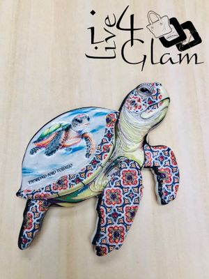 Trinidad and Tobago Sea Turtle Shaped Magnet Style 2