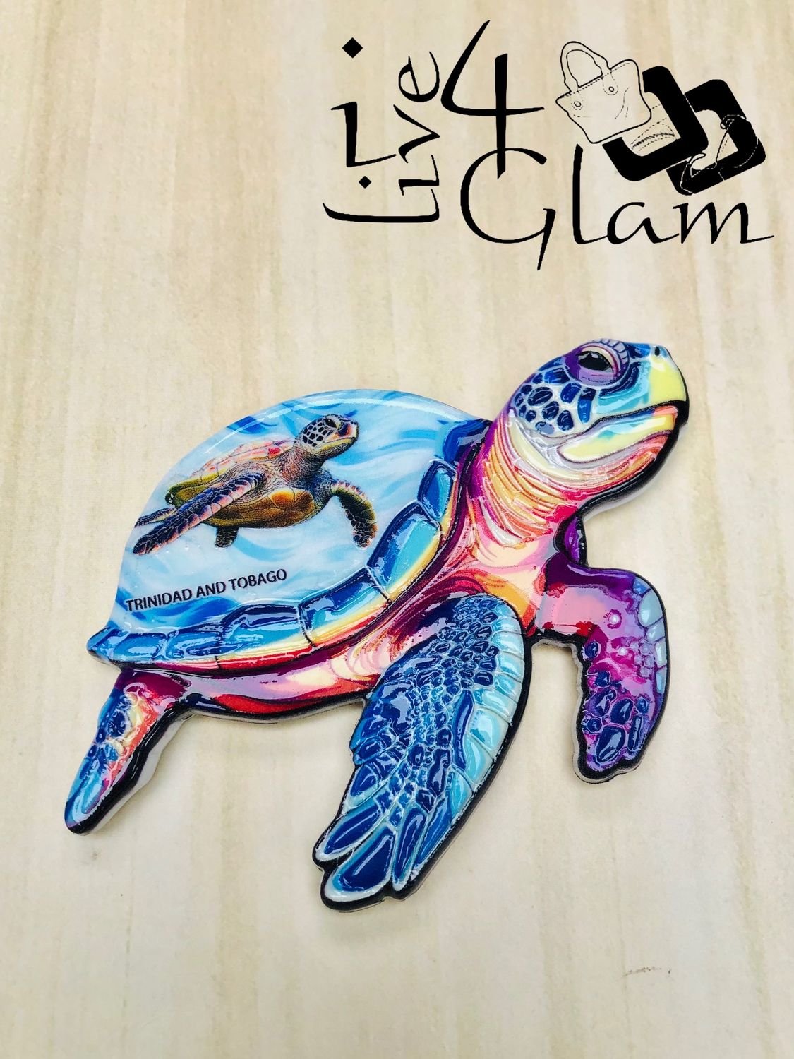 Trinidad and Tobago Sea Turtle Shaped Magnet Style 3