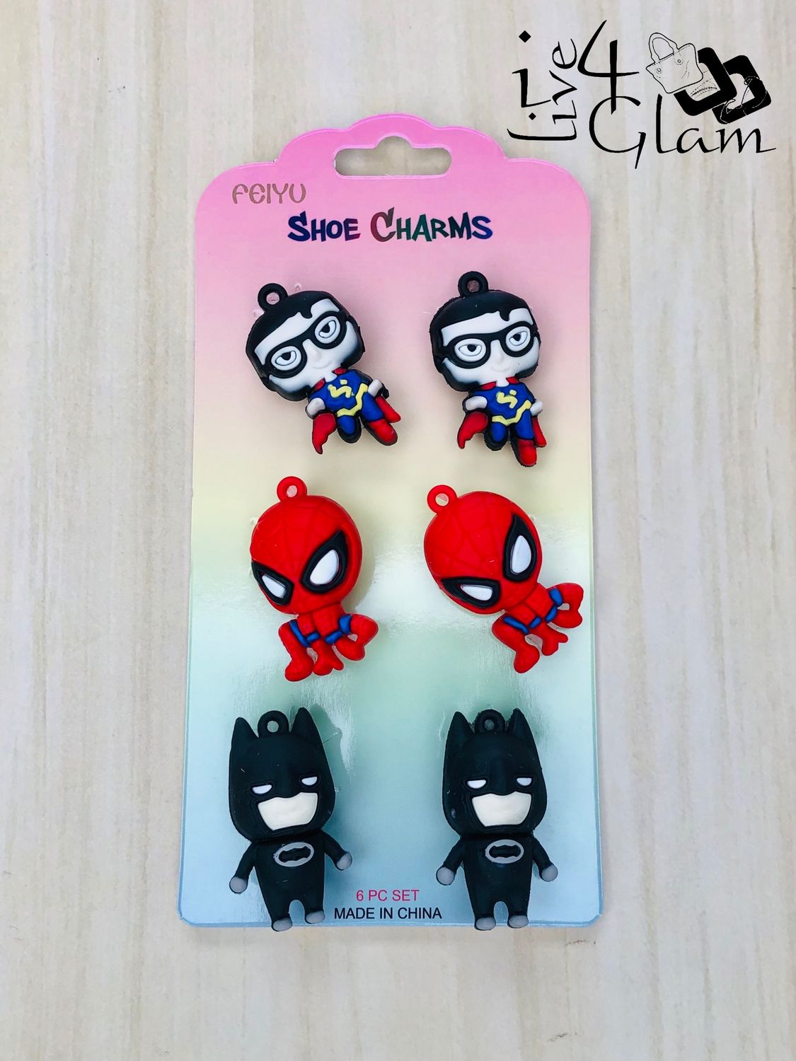 6 Pcs Superhero Character Jibbits