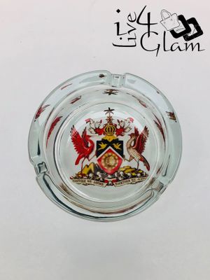 Round Trinidad and Tobago Coat of Arms Ashtray