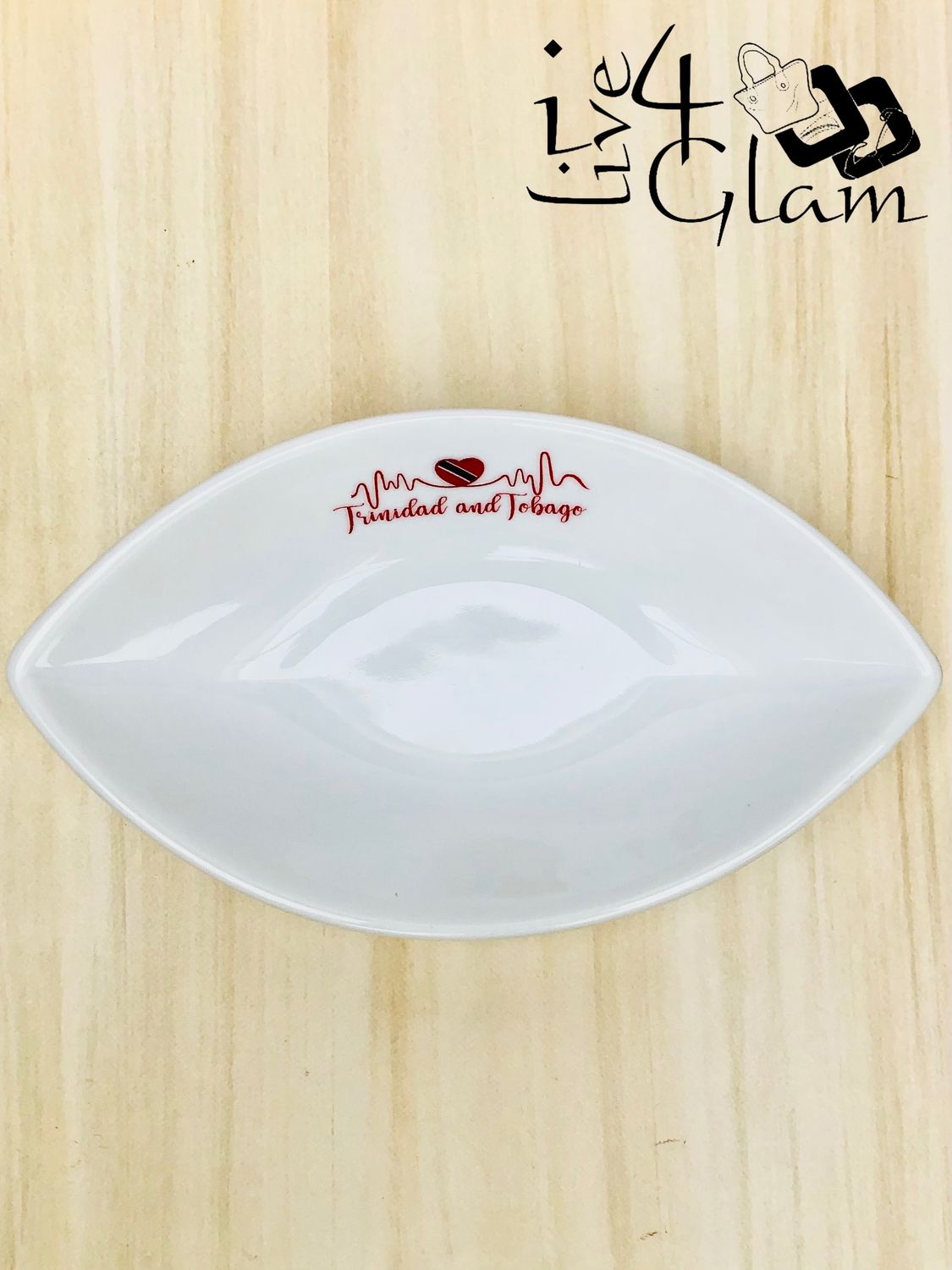 Trinidad and Tobago Heartbeat Ceramic Trinket Dish