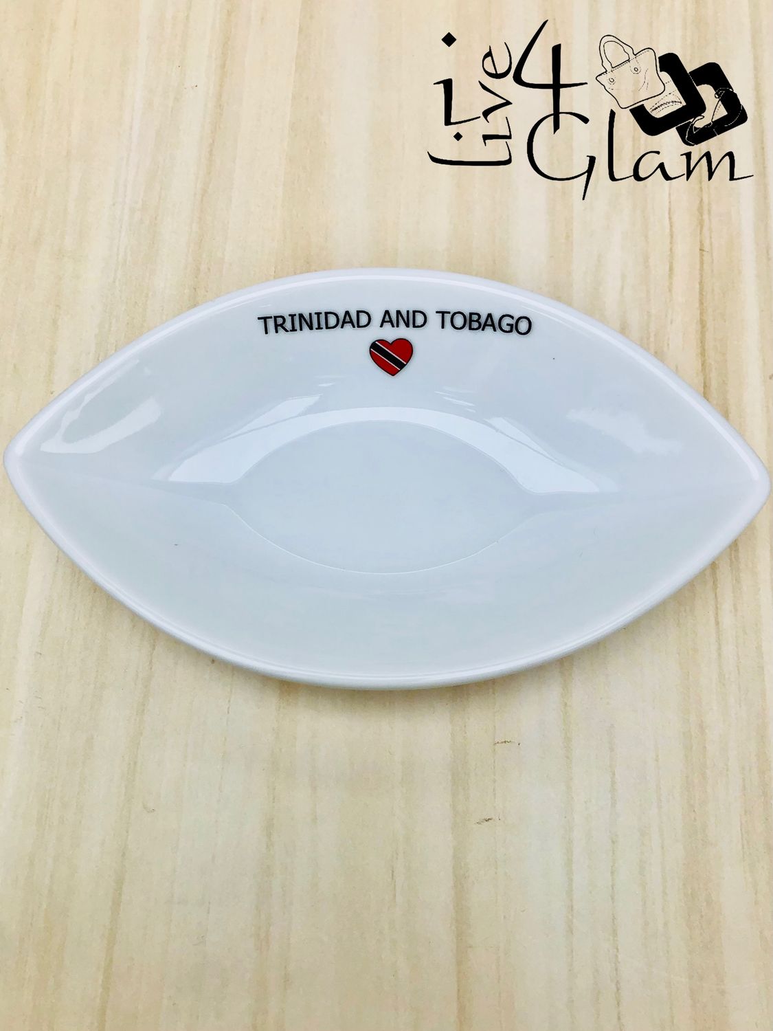 Trinidad and Tobago Heart Ceramic Trinket Dish
