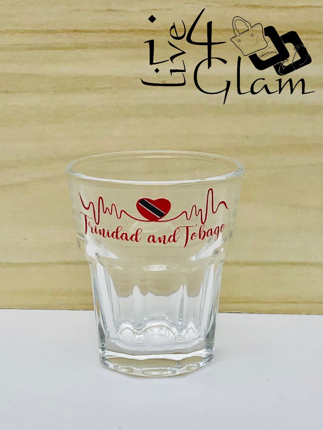 Trinidad and Tobago Heartbeat Whiskey Glass