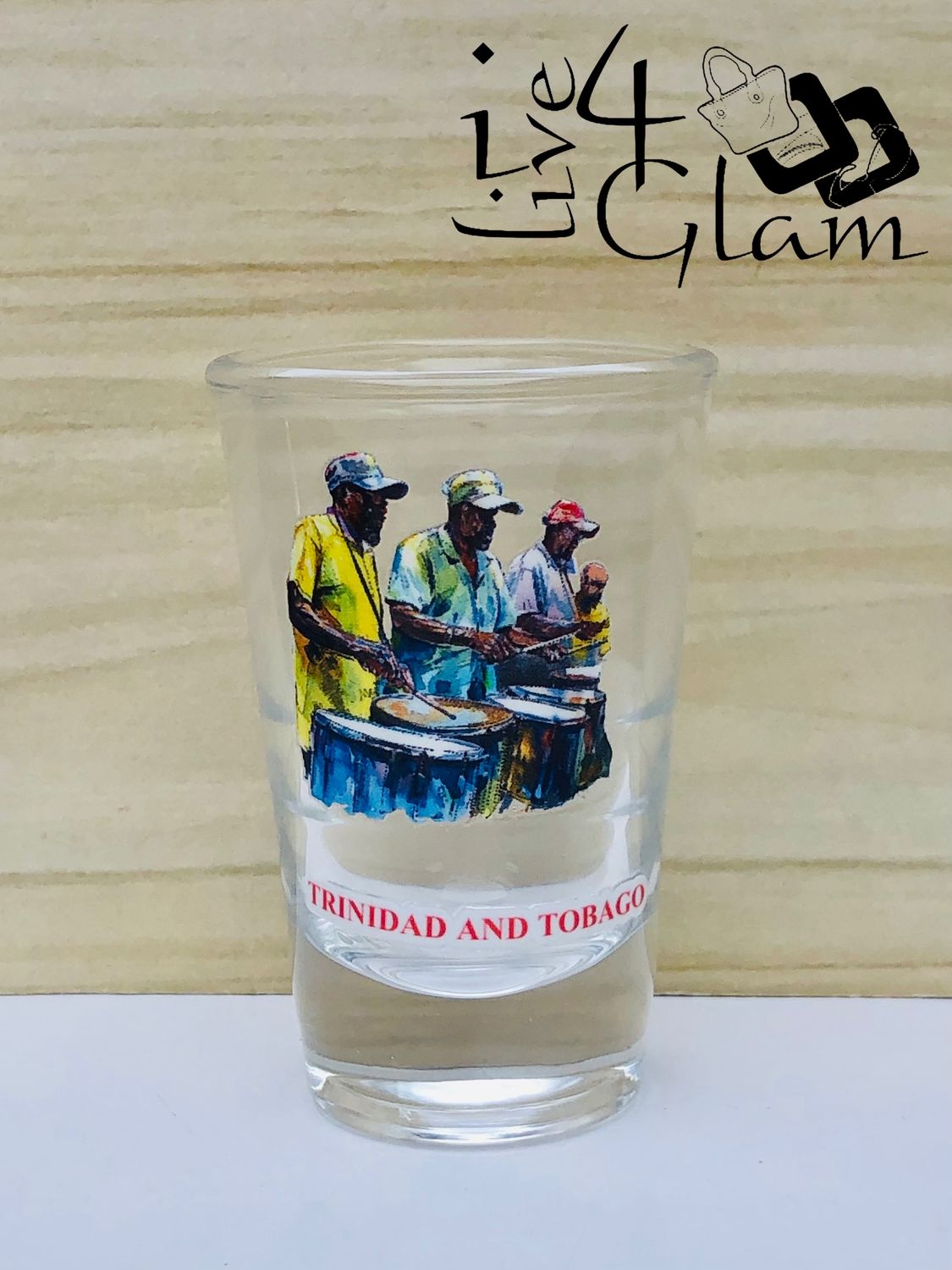 Trinidad and Tobago Steelpan Players Shot Glass